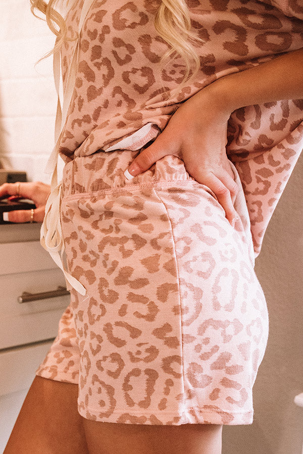 Relax And Reset Leopard Shorts Image - 2