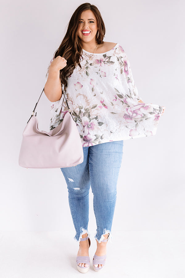 Small Town Memories Floral Knit Top Curves Image - 3