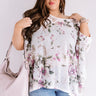 Small Town Memories Floral Knit Top Curves Image - 1