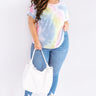 Slow Living Tie Dye Tee Curves Image - 1