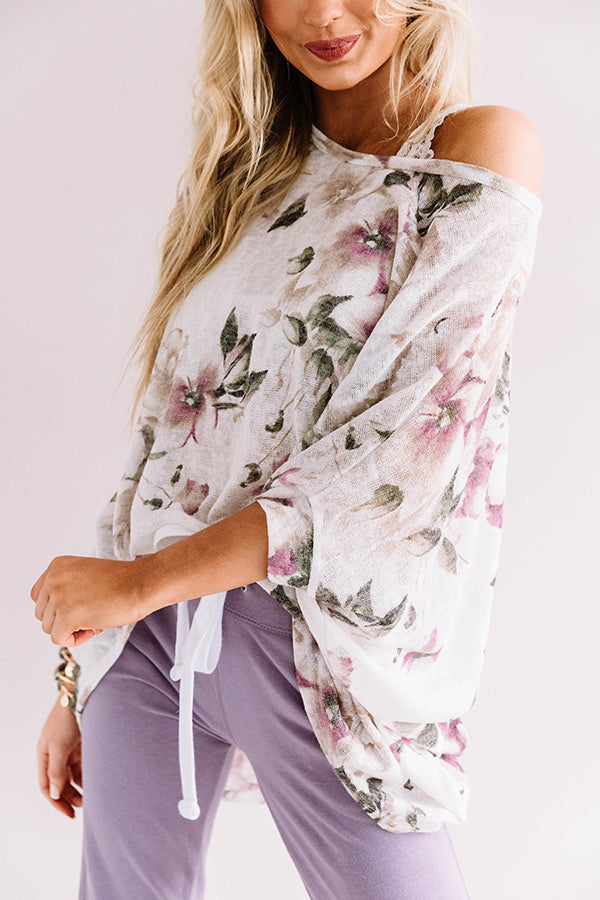 Small Town Memories Floral Knit Top Image - 5