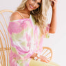 Serving Up Chic Knit Tie Dye Top In Yellow Image - 1