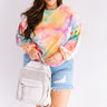 Give It A Swirl Tie Dye Sweatshirt in Orange Curves Image - 1