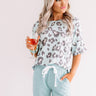 Chill Zone Leopard Top In Sky Blue Image - 1