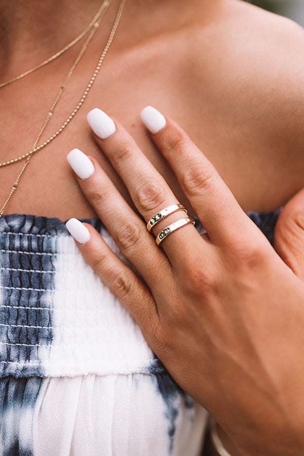 Kendra Scott Zorte Double Band Gold Ring Image - 3