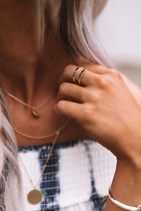 Kendra Scott Zorte Double Band Gold Ring Image - 2