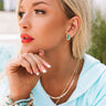 Kendra Scott Ellie Gold Stud Earrings in London Blue Image - 1