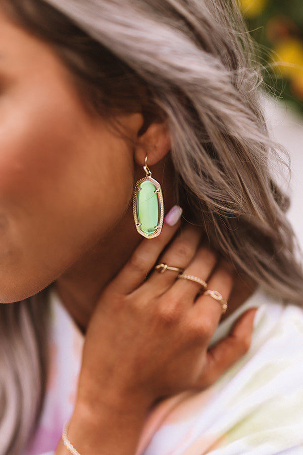 Kendra Scott Elle Gold Drop Earrings in Dichroic Glass Image - 2