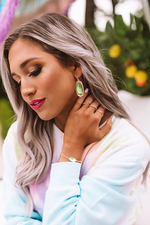 Kendra Scott Elle Gold Drop Earrings in Dichroic Glass Image - 1