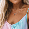 Kendra Scott Elisa Gold Triple Strand Necklace in Abalone Shell Image - 1