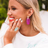 Kendra Scott Aragon Gold Drop Earrings in Azalea Illusion Image - 1