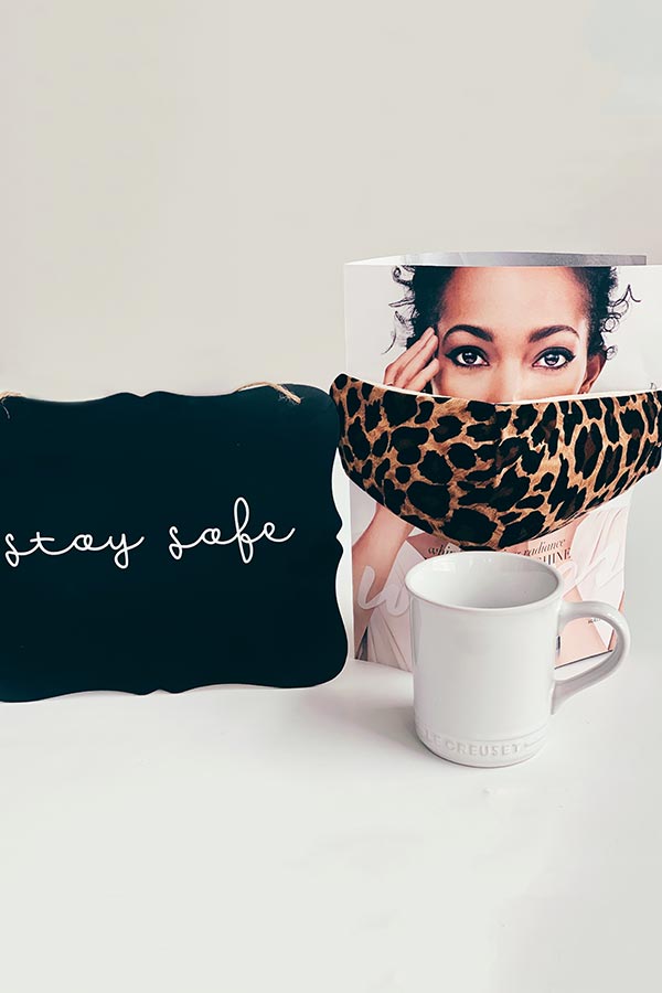 So Chic Cloth Leopard Face Mask Image - 2