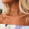 Kendra Scott Nola Gold Pendant Necklace In Violet Kyocera Opal Illusion Image - 1