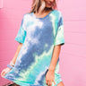 Trend Alert Tie Dye Dress In Blue Image - 1