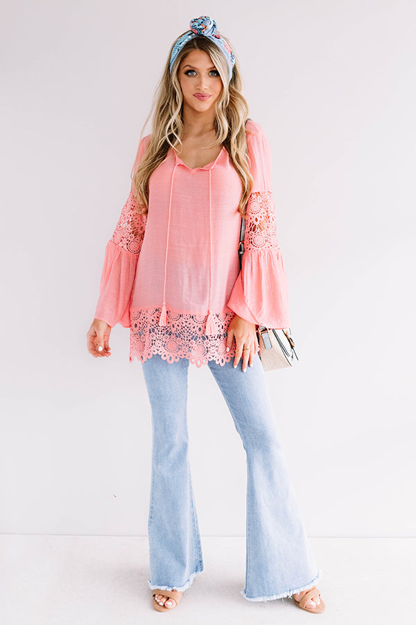 Haute Or Yacht Crochet Top In Blooming Dahlia Image - 2