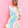 Trend Alert Tie Dye Dress In Pink Image - 1