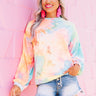 Give It A Swirl Tie Dye Sweatshirt in Orange Image - 1