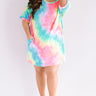Trend Alert Tie Dye Dress In Pink Curves Image - 1