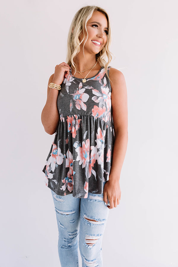 Better In Blooms Babydoll Top In Coral Image - 2