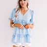 Effortless Enlightenment Babydoll Top In Sky Blue Image - 1