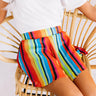 Totally Trending Stripe Swing Shorts in Tangerine Image - 1