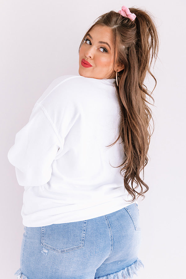 Colorful Mama Sweatshirt in White Curves Image - 1