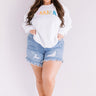 Colorful Mama Sweatshirt in White Curves Image - 1