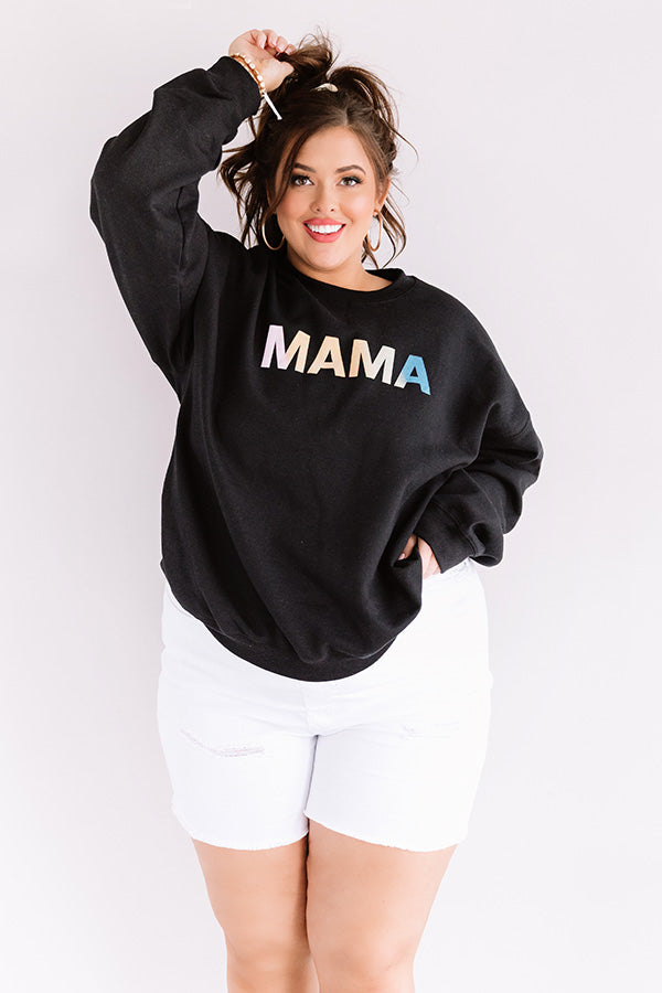Colorful Mama Sweatshirt in Black Curves Image - 1