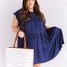 Story Of Us Babydoll Dress In Navy Curves Image - 1