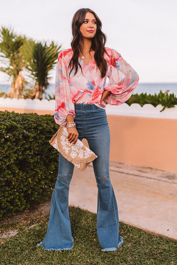 Runaway Fabulous Watercolor Shift Top In Pink Image - 1