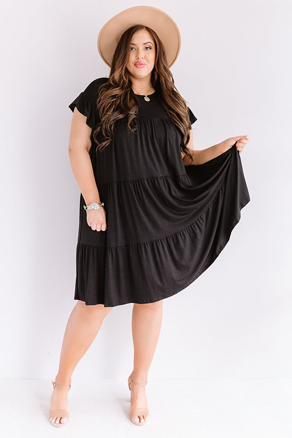 Story Of Us Babydoll Dress In Black Curves Image - 3