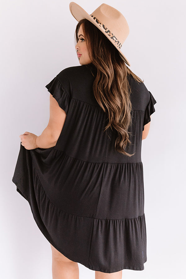 Story Of Us Babydoll Dress In Black Curves Image - 5