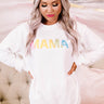 Colorful Mama Sweatshirt in White Image - 1