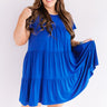 Story Of Us Babydoll Dress In Royal Blue Curves Image - 1