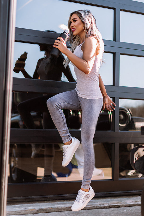 Ready To Relax High Waist Legging in Grey • Impressions Online Boutique