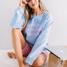 Social Distance Queen Sweatshirt in Sky Blue Image - 1