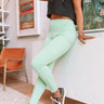 Chasing Happiness High Waist Active Legging In Mint Image - 1