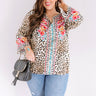 Venice Spritzers Embroidered Leopard Top Curves Image - 1