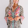 Venice Spritzers Embroidered Leopard Top Image - 1
