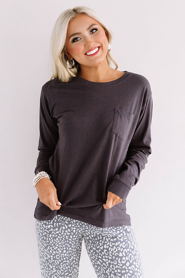 Travel With Me Shift Tee In Navy Image - 3