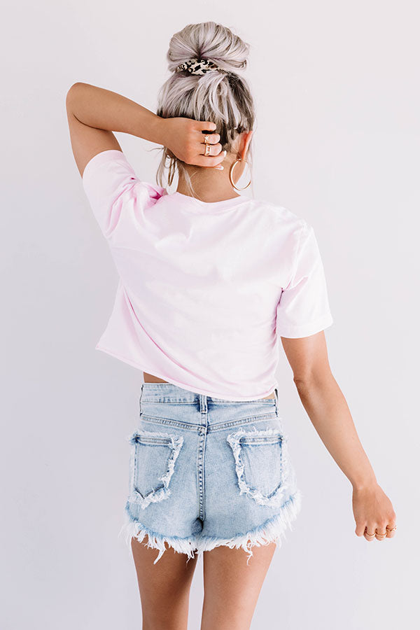 Out Of Office Crop Top in Pink Image - 5