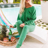 Lounging In Los Angeles Joggers In Emerald Image - 1