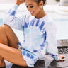 Reason To Relax Tie Dye Sweatshirt In Sky Blue Image - 1