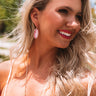 Kendra Scott Faceted Elle Gold Drop Earrings in Deep Blush Pearl Image - 1