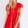 Venice On My Mind Babydoll Dress in Red Image - 1