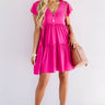 Venice On My Mind Babydoll Dress in Hot Pink Image - 1