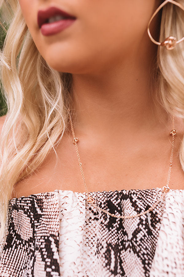 Kendra Scott Presleigh Love Knot Adjustable Necklace in Rose Gold Image - 2