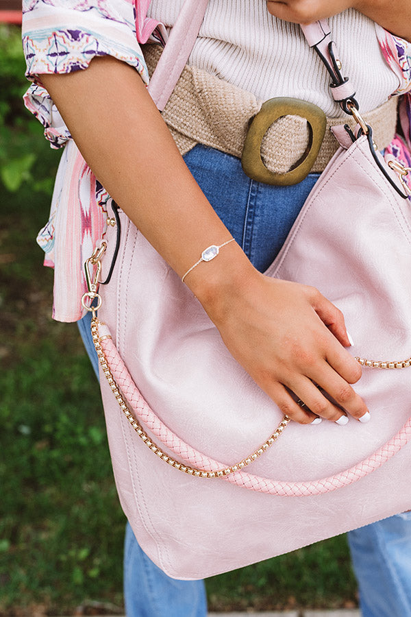 Kendra Scott Elaina Gold Single Slide Bracelet in Lilac Abalone Image - 4