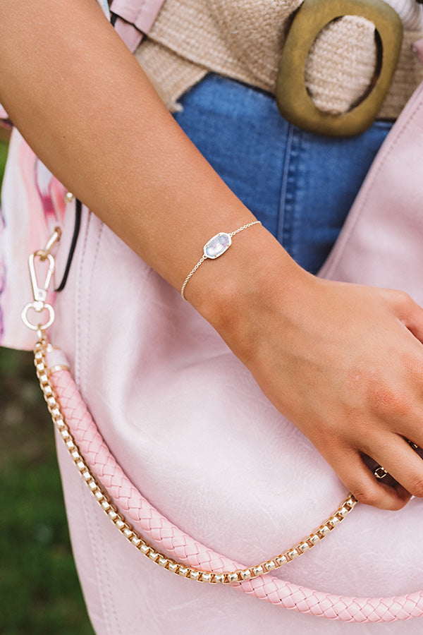 Kendra Scott Elaina Gold Single Slide Bracelet in Lilac Abalone Image - 1