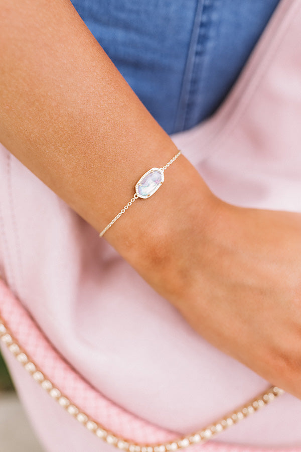 Kendra Scott Elaina Gold Single Slide Bracelet in Lilac Abalone Image - 3